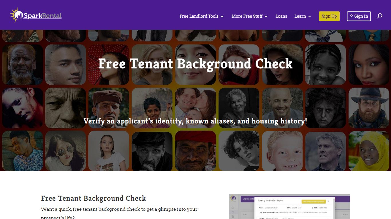 Free Tenant Background Check - SparkRental